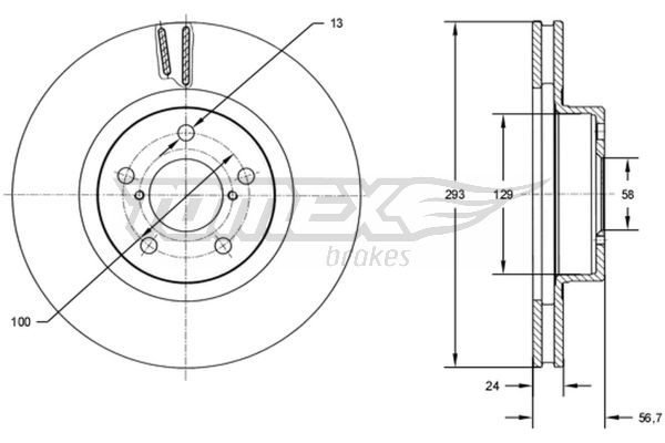 TOMEX Brakes Bremsscheibe